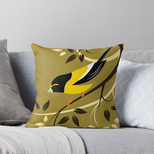 Item preview, Evening Grosbeak Stylized Bird Art designed and sold by studioart.