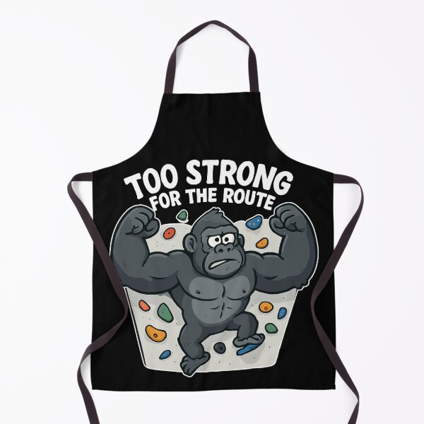 Item preview, Funny bouldering shirt – Gorilla “Too Strong” designed and sold by Pineapple-Tree.
