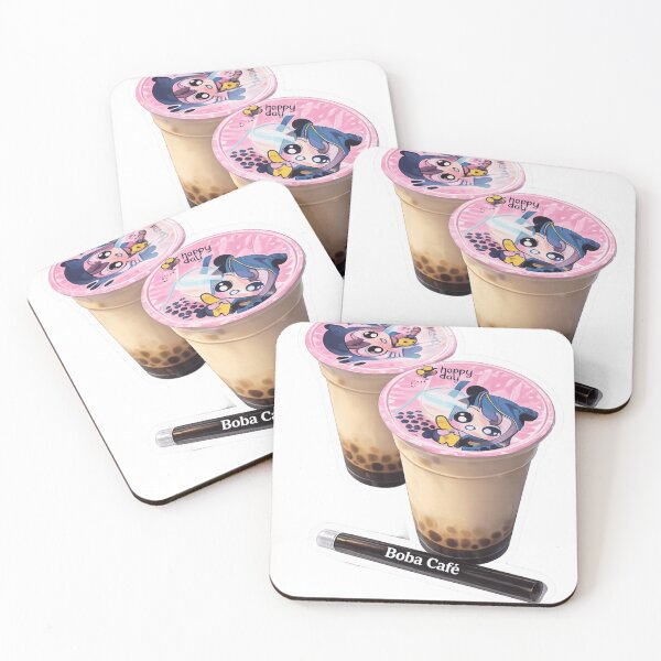 Item preview, "Double Boba Delight – Cute Bubble Tea Illustration" designed and sold by Sepia soul.