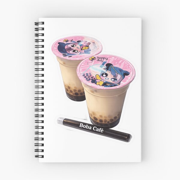 Item preview, "Double Boba Delight – Cute Bubble Tea Illustration" designed and sold by Sepia soul.