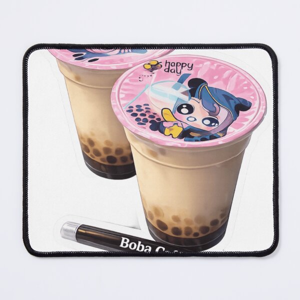 Item preview, "Double Boba Delight – Cute Bubble Tea Illustration" designed and sold by Sepia soul.