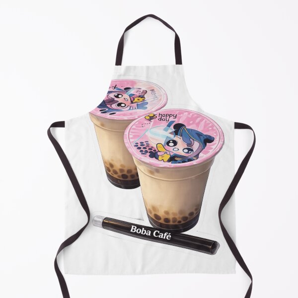 Item preview, "Double Boba Delight – Cute Bubble Tea Illustration" designed and sold by Sepia soul.