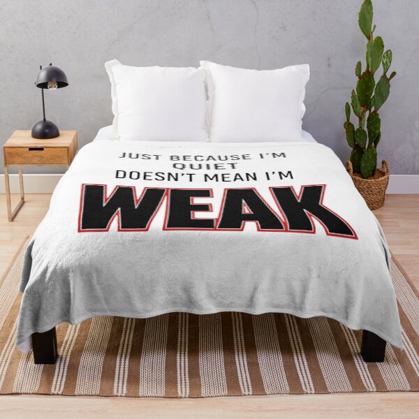 Item preview, Just Because I’m Quiet Doesn’t Mean I’m Weak – Introvert Strength Motivational Quote T-Shirt designed and sold by bazstees54.