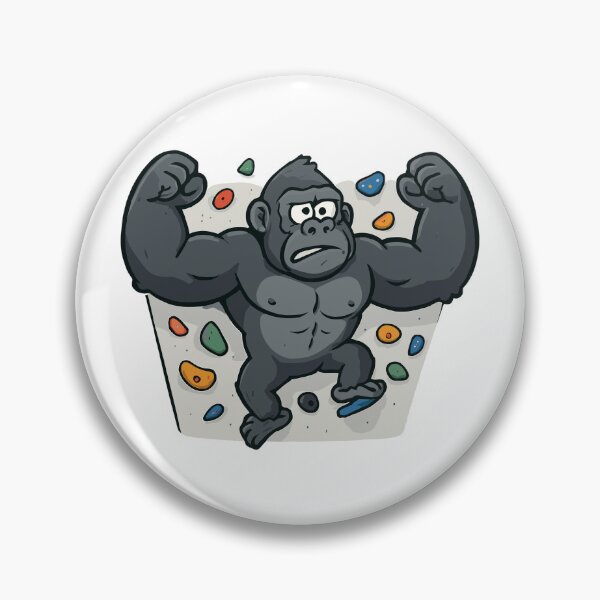 Item preview, Funny gorilla bouldering – cartoon designed and sold by Pineapple-Tree.