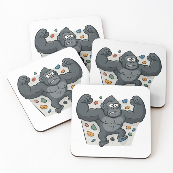 Item preview, Funny gorilla bouldering – cartoon designed and sold by Pineapple-Tree.