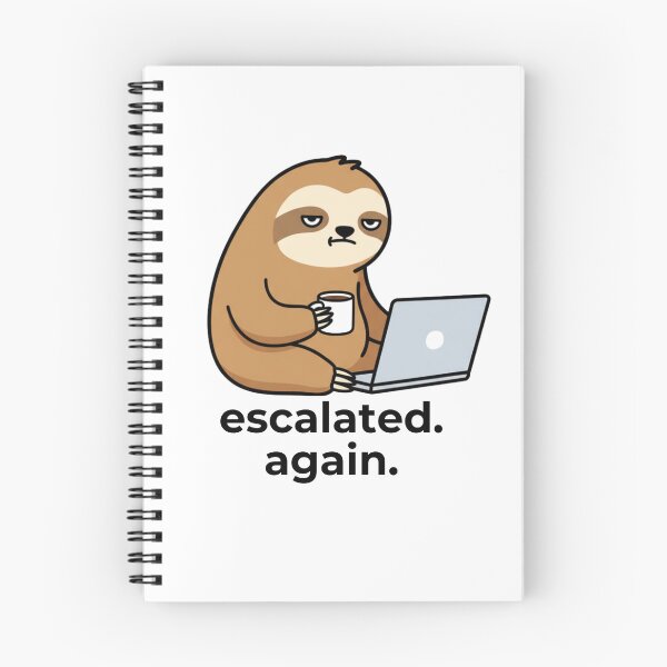 Item preview, Escalated. Again. – Funny Product Manager Sloth Sticker designed and sold by ti-dri.