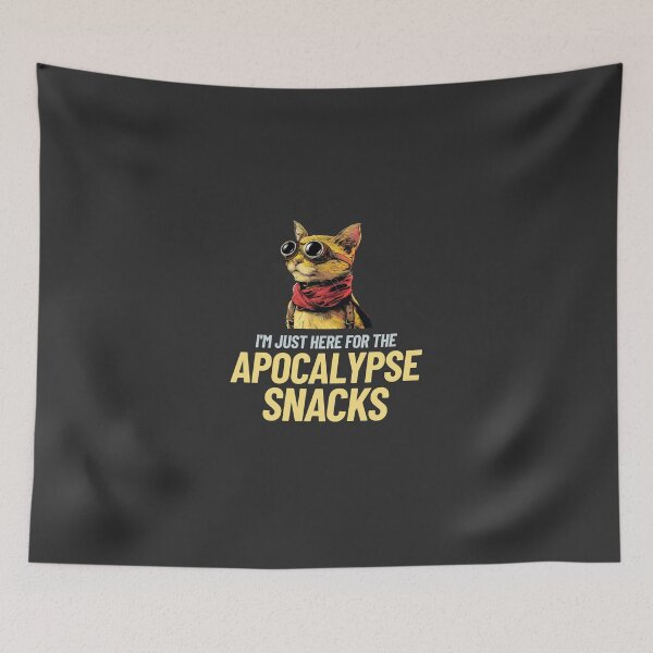 Item preview, I'm Just Here for the Apocalypse Snacks designed and sold by The Sporty Nerd.