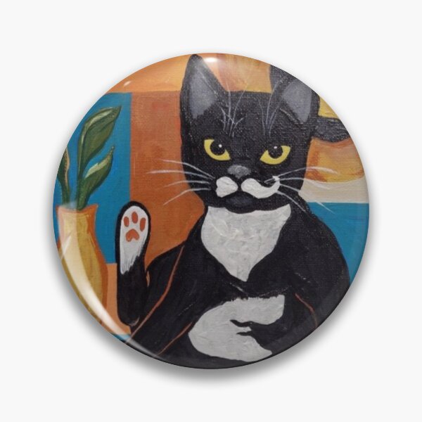 Item preview, Awkward Cat meme-like design from acrylic on canvas designed and sold by Cathi Bertrand.