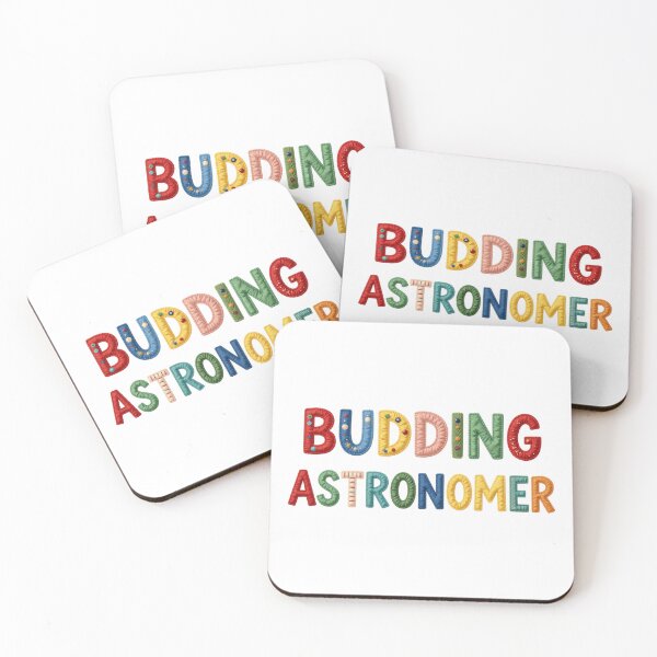 Item preview, BUDDING ASTRONOMER - IN COLORFUL FAUX LETTERING designed and sold by AlexOBrienArt.