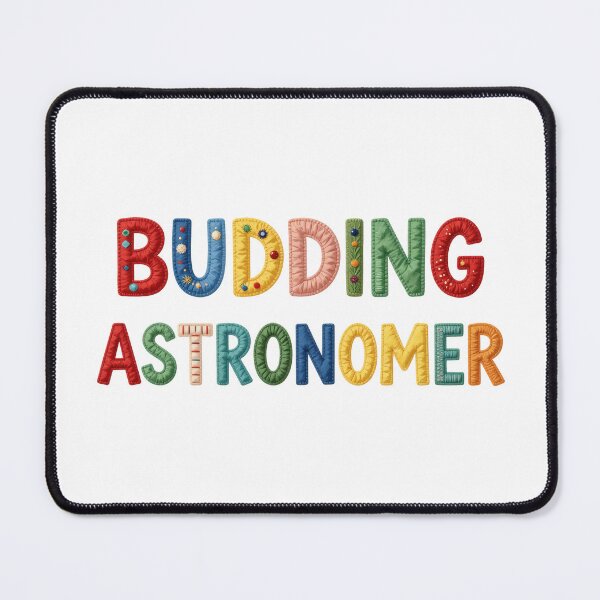 Item preview, BUDDING ASTRONOMER - IN COLORFUL FAUX LETTERING designed and sold by AlexOBrienArt.