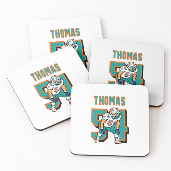 Item preview, Zach Thomas 8-Bit Pixel Art – Dolphins Defensive General designed and sold by TheArtOfCar.
