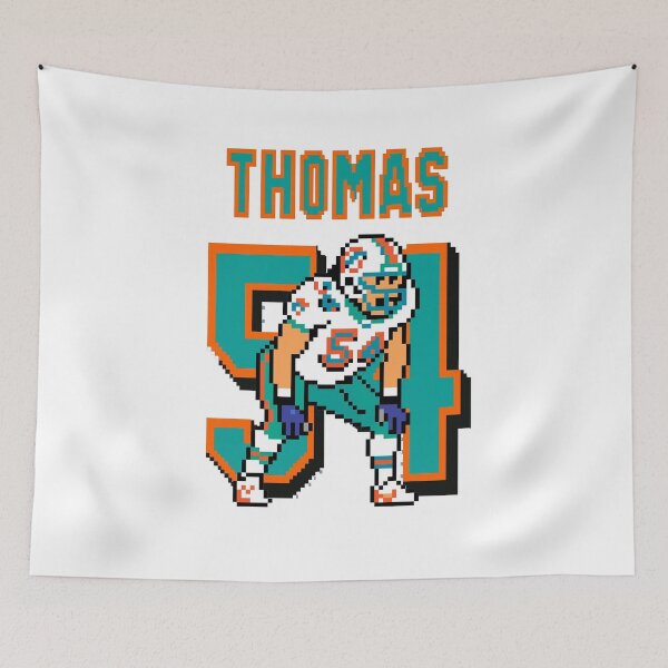 Item preview, Zach Thomas 8-Bit Pixel Art – Dolphins Defensive General designed and sold by TheArtOfCar.