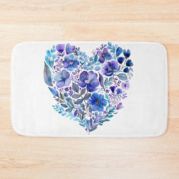 Item preview, Blue Lavender Floral Heart Saint Valentine's Day - Dreamy Botanical Love Art Print designed and sold by DesignArtist.ia.