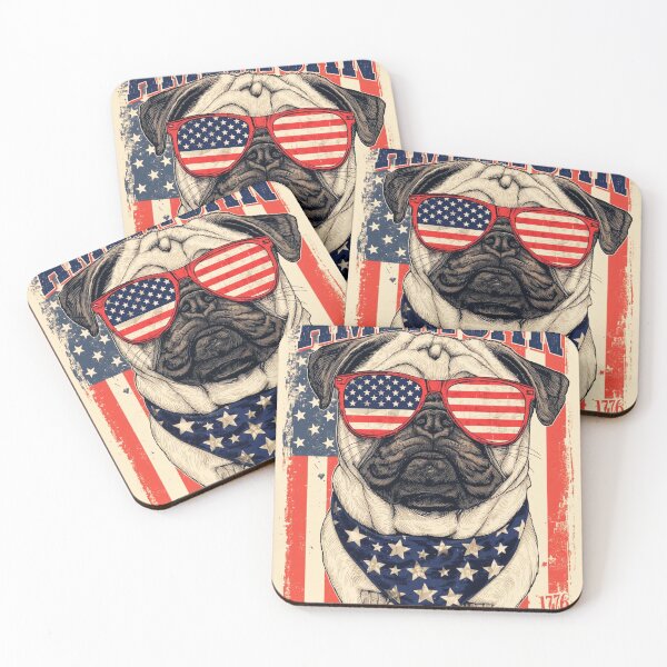 Item preview, Patriotic American Pug designed and sold by AG Clothing Shop.