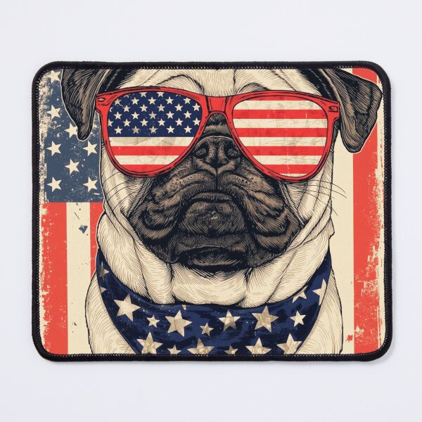 Item preview, Patriotic American Pug designed and sold by AG Clothing Shop.
