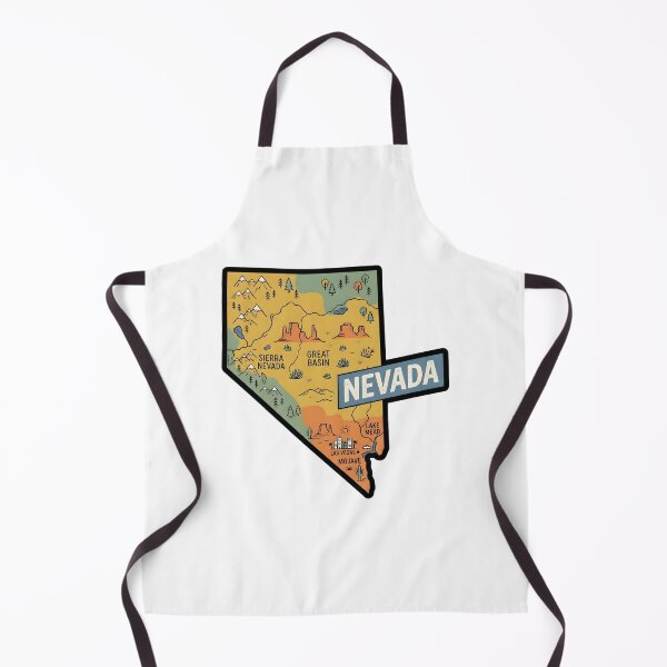 Item preview, Nevada Illustrated Map – Retro State Regions & Landmarks designed and sold by Paper Drip.
