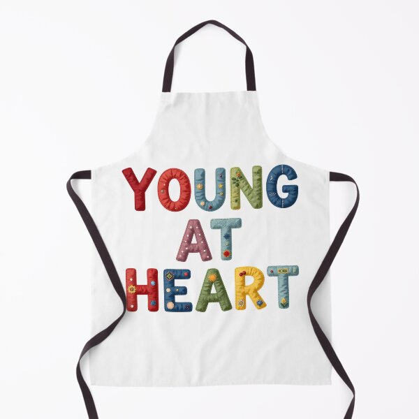 Item preview, YOUNG AT HEART - IN COLORFUL FAUX LETTERING designed and sold by AlexOBrienArt.