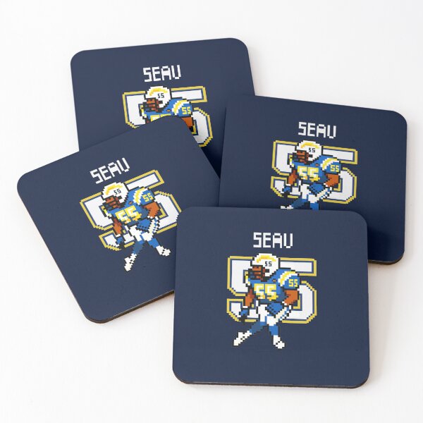 Item preview, Junior Seau 8-Bit Pixel Art – Chargers Defensive Legend designed and sold by TheArtOfCar.