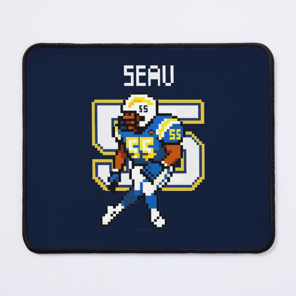 Item preview, Junior Seau 8-Bit Pixel Art – Chargers Defensive Legend designed and sold by TheArtOfCar.