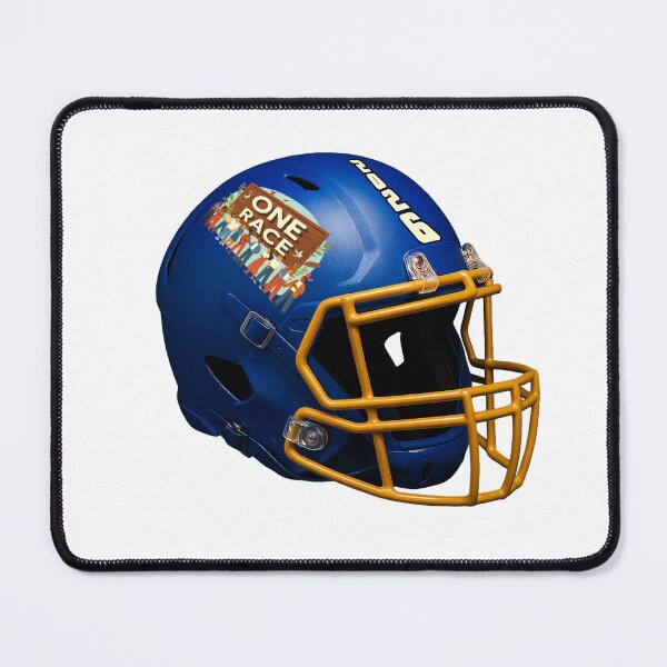 Item preview, One Race Football Helmet – Blue & Gold Unity Design designed and sold by Cinderbox-Store.