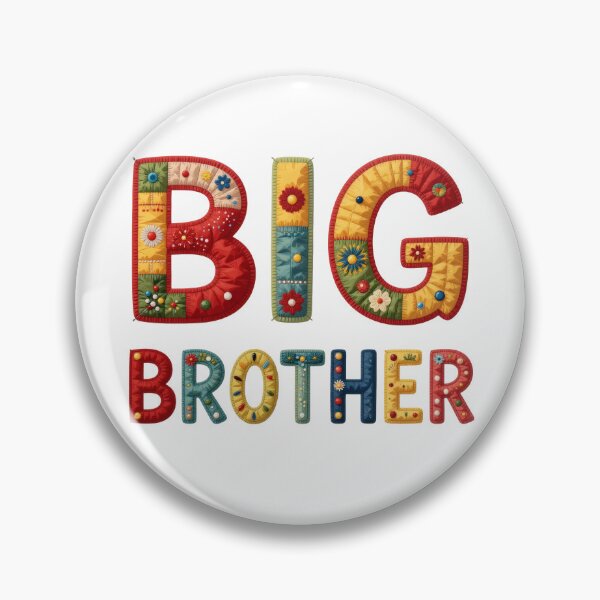 Item preview, BIG BROTHER - IN COLORFUL FAUX LETTERING designed and sold by AlexOBrienArt.