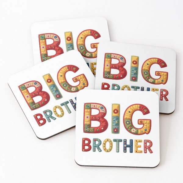 Item preview, BIG BROTHER - IN COLORFUL FAUX LETTERING designed and sold by AlexOBrienArt.