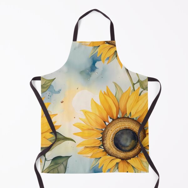 Item preview, Watercolor Sunflower Floral Seamless Pattern – Summer Botanical Design designed and sold by sana designer.