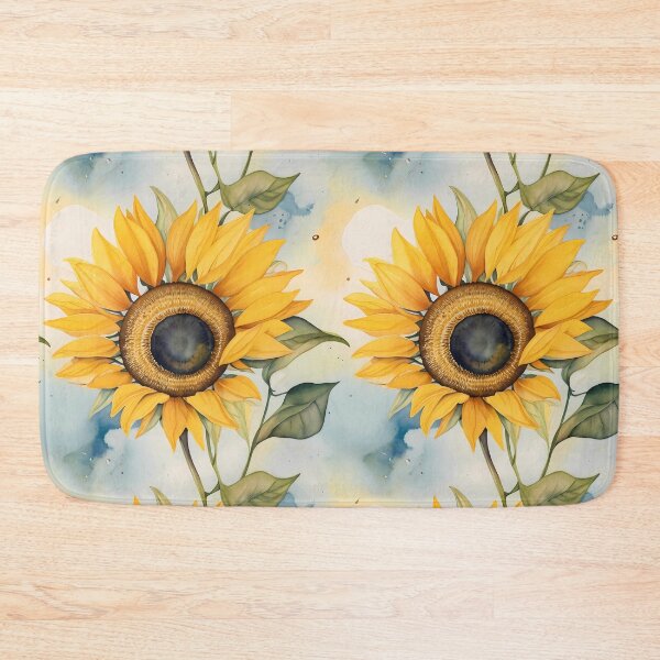 Item preview, Watercolor Sunflower Floral Seamless Pattern – Summer Botanical Design designed and sold by sana designer.