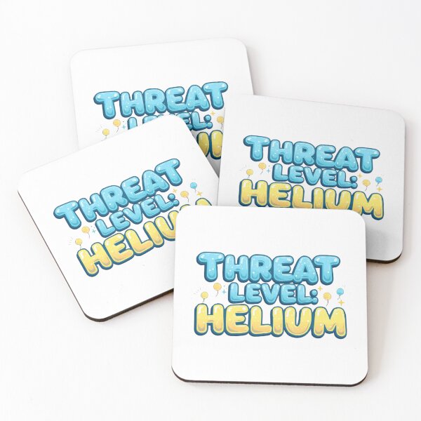 Item preview, Threat Level Helium with Blue and Yellow balloons designed and sold by LewpyG.