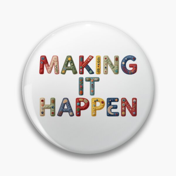 Item preview, MAKING IT HAPPEN - IN COLORFUL FAUX LETTERING designed and sold by AlexOBrienArt.