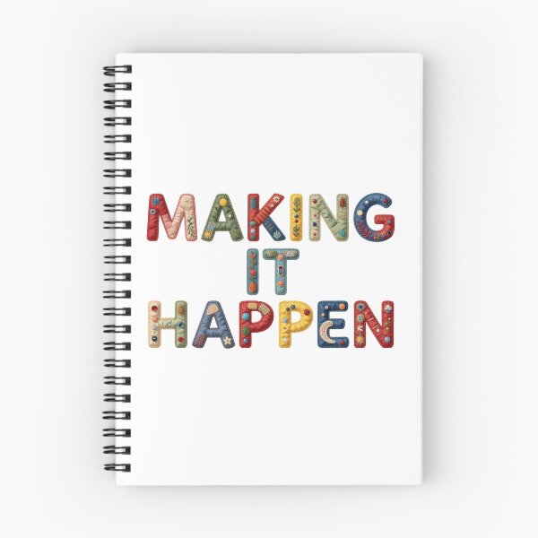 Item preview, MAKING IT HAPPEN - IN COLORFUL FAUX LETTERING designed and sold by AlexOBrienArt.