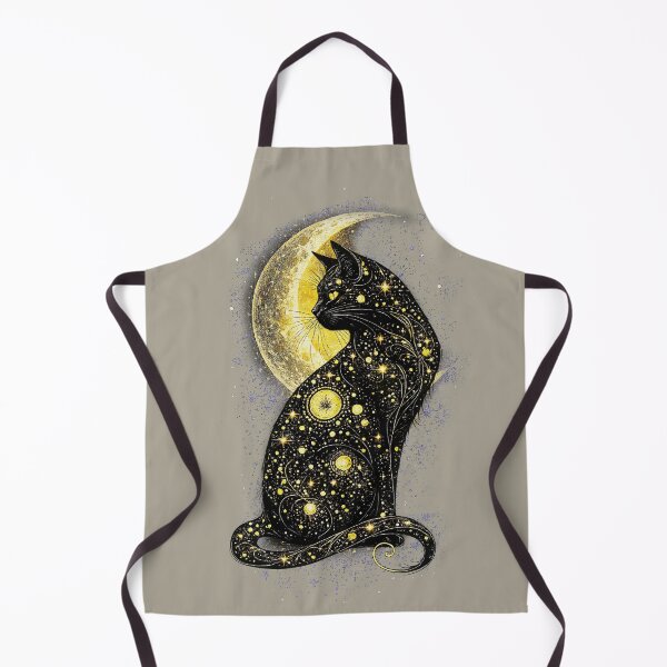 Item preview, Cat and Gold Moon minimalist art. designed and sold by Natart1004.