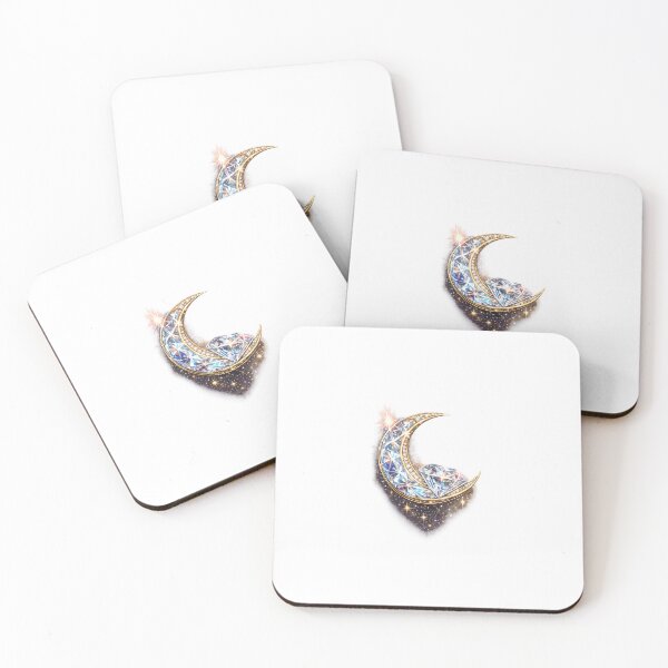 Item preview, Diamond Crescent Moon Sparkle – Luxury Cosmic Jewelry Aesthetic Design designed and sold by ssoundofsilence.