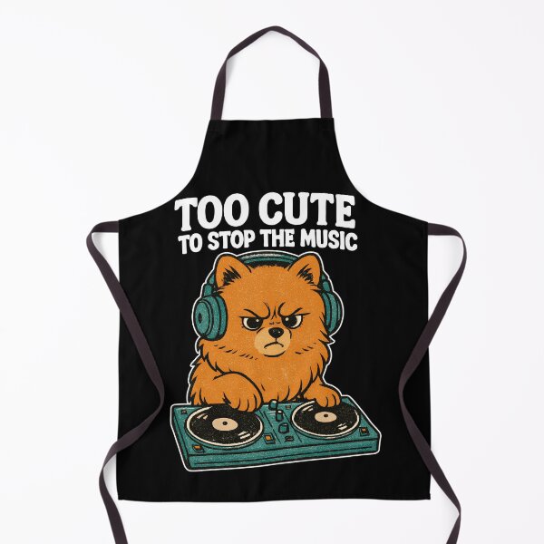 Item preview, Pomeranian DJ Shirt Retro | Too Cute to Stop Music designed and sold by Pineapple-Tree.