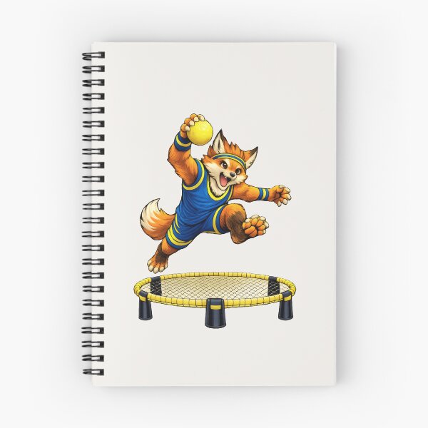 Item preview, Athletic Fox Playing Roundnet – Dynamic Spike Jump Illustration designed and sold by Ombrya.