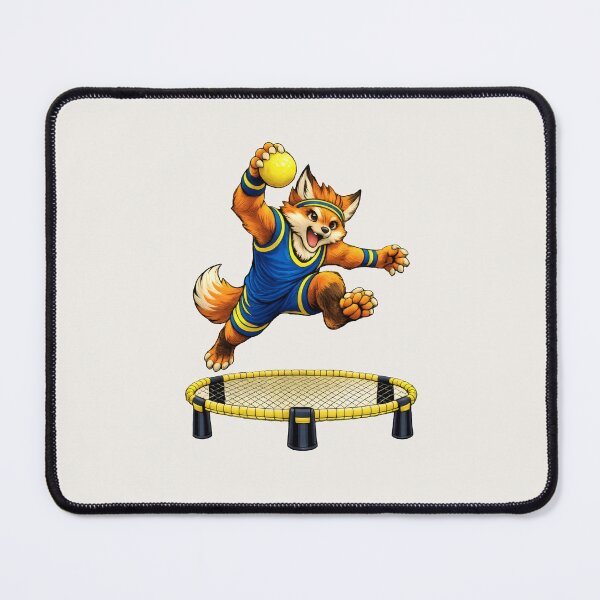 Item preview, Athletic Fox Playing Roundnet – Dynamic Spike Jump Illustration designed and sold by Ombrya.