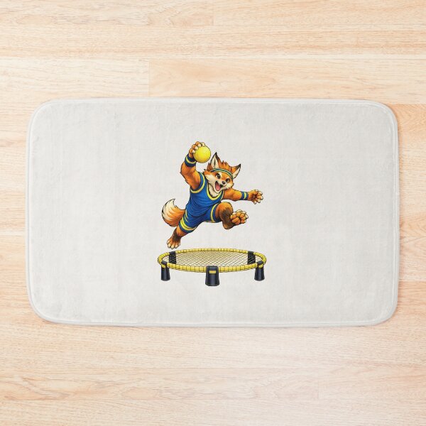 Item preview, Athletic Fox Playing Roundnet – Dynamic Spike Jump Illustration designed and sold by Ombrya.