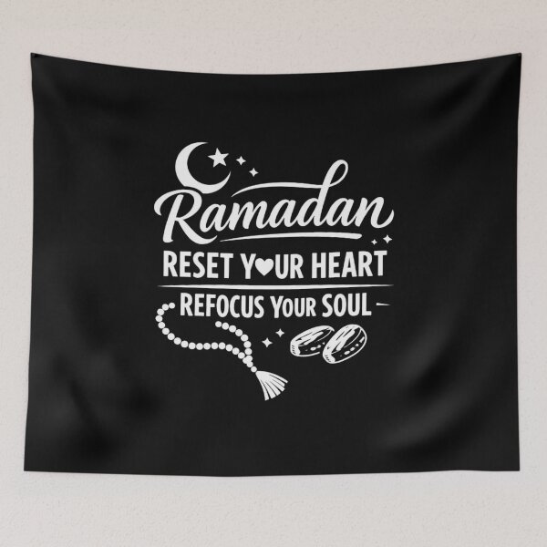 Item preview, Ramadan Reset Your Heart Refocus Your Soul – Islamic Spiritual Quote designed and sold by bilal sibgui.