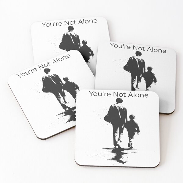 Item preview, You're Not Alone – Male Caregiver and Child Silhouette Art designed and sold by WayOutWorks.