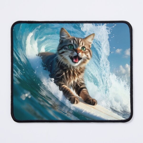 Item preview, Cute cat surfing designed and sold by UrbanView.