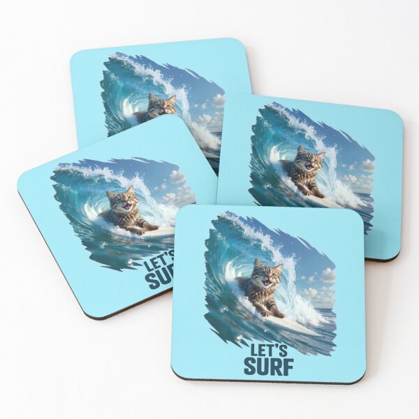 Item preview, Cute cat surfing  designed and sold by UrbanView.
