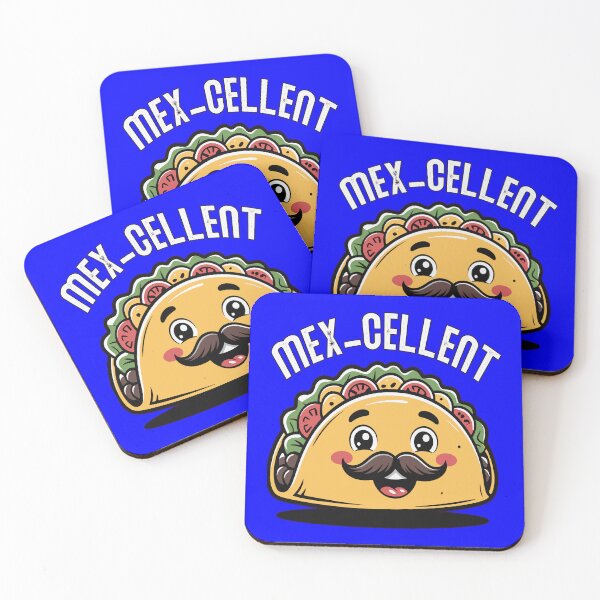 Item preview, Funny Taco Eating Lover Humor Art Design MEX-CELLENT designed and sold by fantasticdesign.