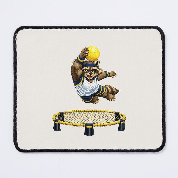 Item preview, Roundnet Raccoon Spike – Dynamic Sport Illustration designed and sold by Ombrya.
