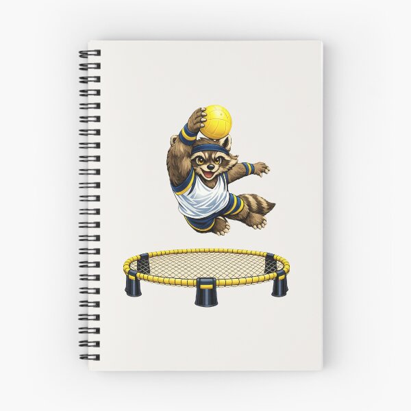 Item preview, Roundnet Raccoon Spike – Dynamic Sport Illustration designed and sold by Ombrya.