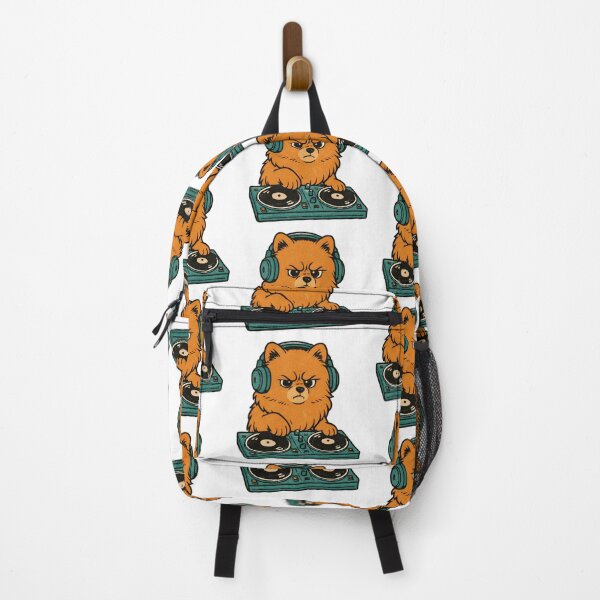 Item preview, Retro DJ Pomeranian: Pomeranian on the turntable designed and sold by Pineapple-Tree.