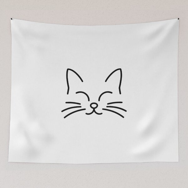 Item preview, Minimal Single Line Cat Face – Modern Line Art Pet Design designed and sold by EchopawCo.