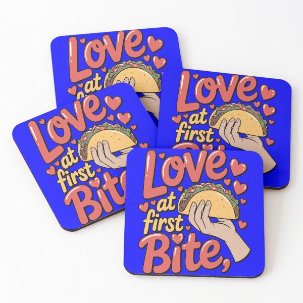 Item preview, Funny Taco Eating Lover Humor Art Design Love At Frist Bite designed and sold by fantasticdesign.
