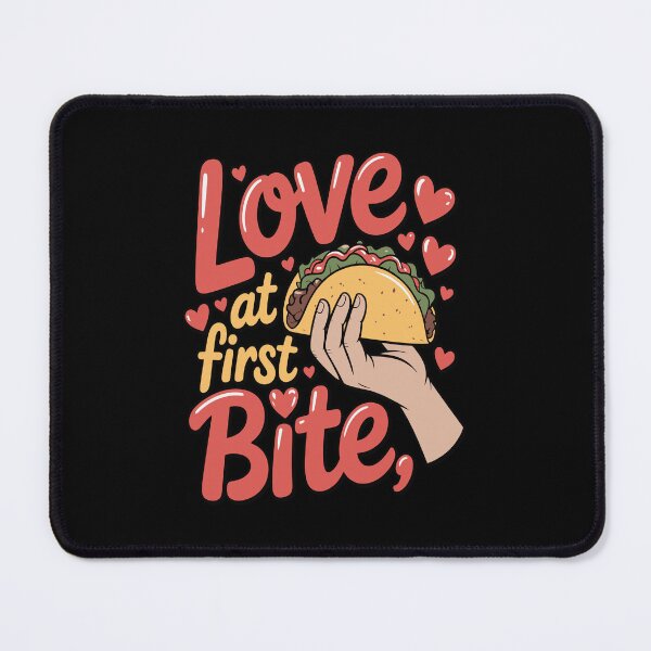 Item preview, Funny Taco Eating Lover Humor Art Design Love At Frist Bite designed and sold by fantasticdesign.