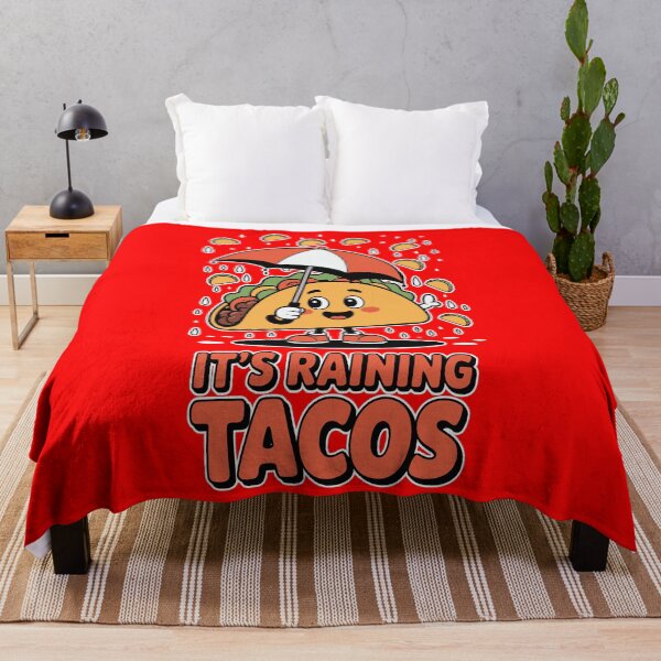 Item preview, Funny Taco Eating Lover Humor Art Design It's Raining Tacos designed and sold by fantasticdesign.
