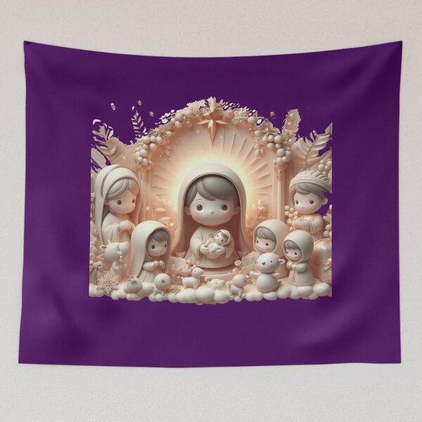 Item preview, Jesus, Savior of His People – Cute 3D Nativity Grace Label  designed and sold by PaintMeWorld.